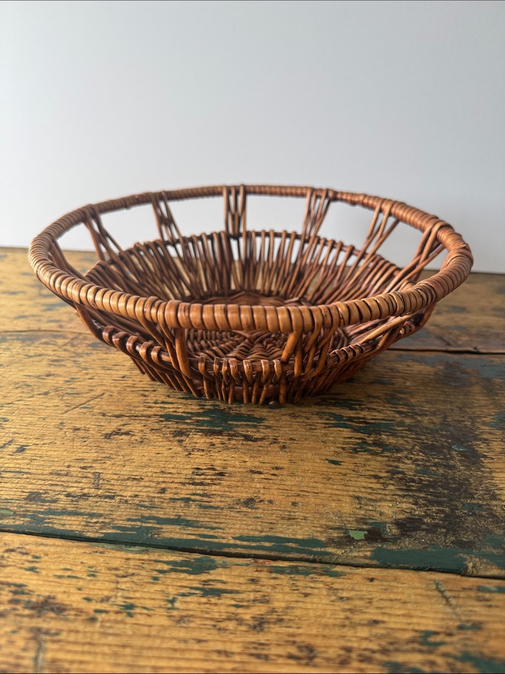 Handwoven Wicker Decorative Bowl - Brown